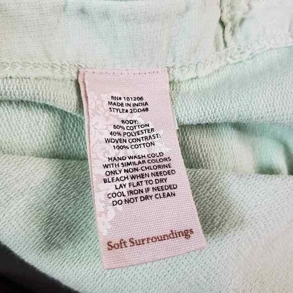 Soft Surroundings Tunic w/Tie Sleeves Light Green - Size M - Picture 6 of 9